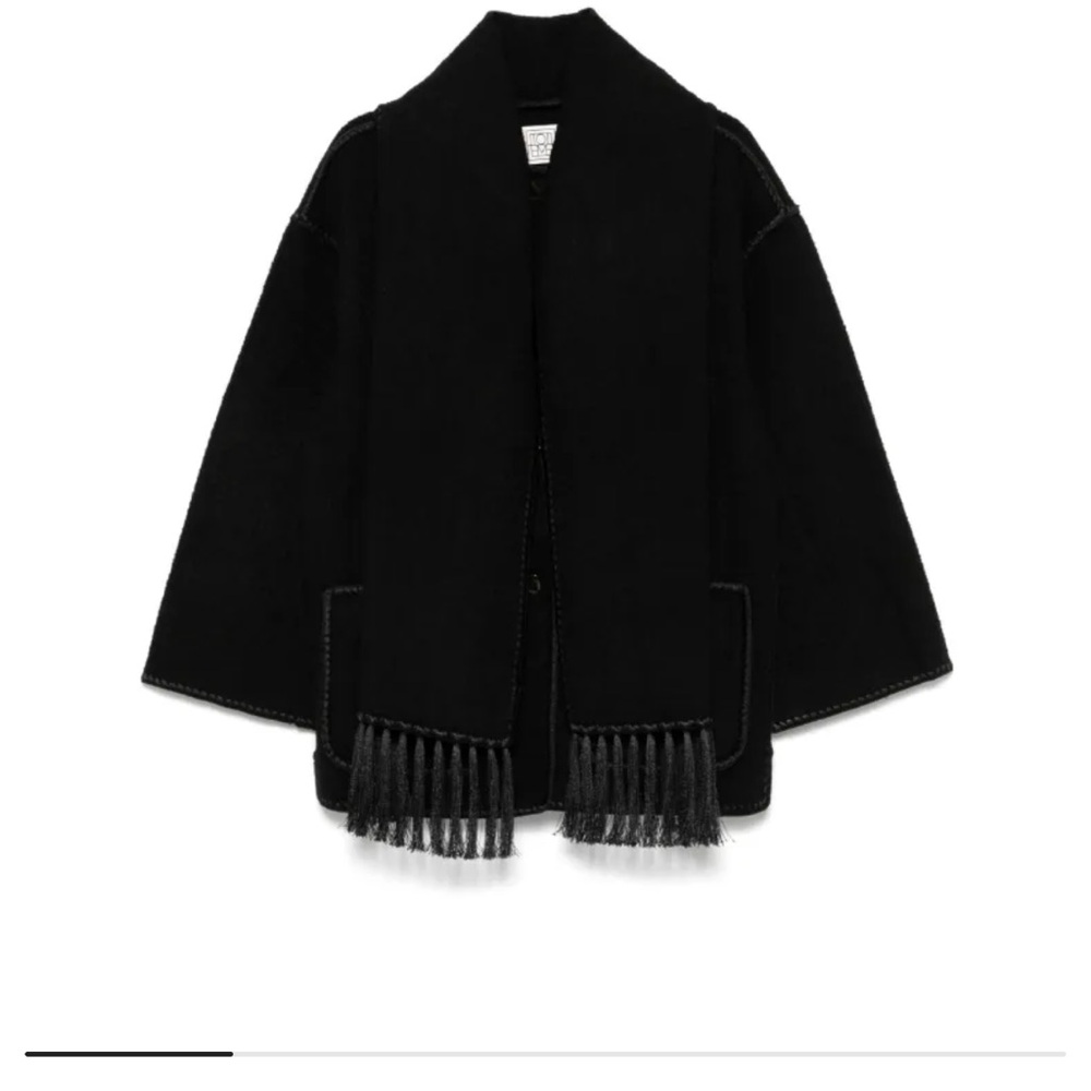 Toteme embroidered scarf jacket black size 32 great condition!